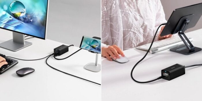 Kroviklis BASEUS GaN 2x USB-C USB-A HDMI 4K 67W PPS PD QC USB4 - Image 4