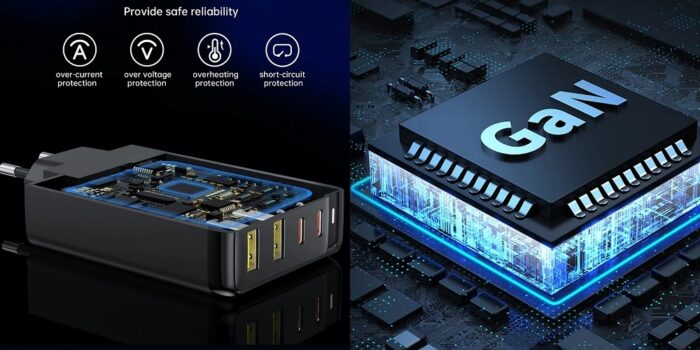 Kroviklis CHOETECH GaN 2x USB Type-C 2x USB Type-A: 140W PD3.1 QC3.0